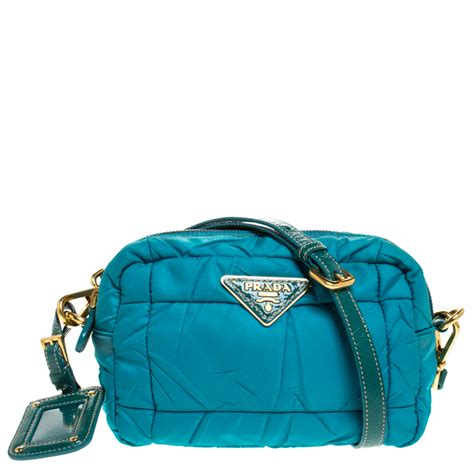 prada nylon turquoise barbeys|Prada nylon bags for women.